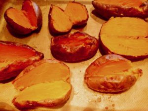 Zoete aardappel gevuld jacket potatoe